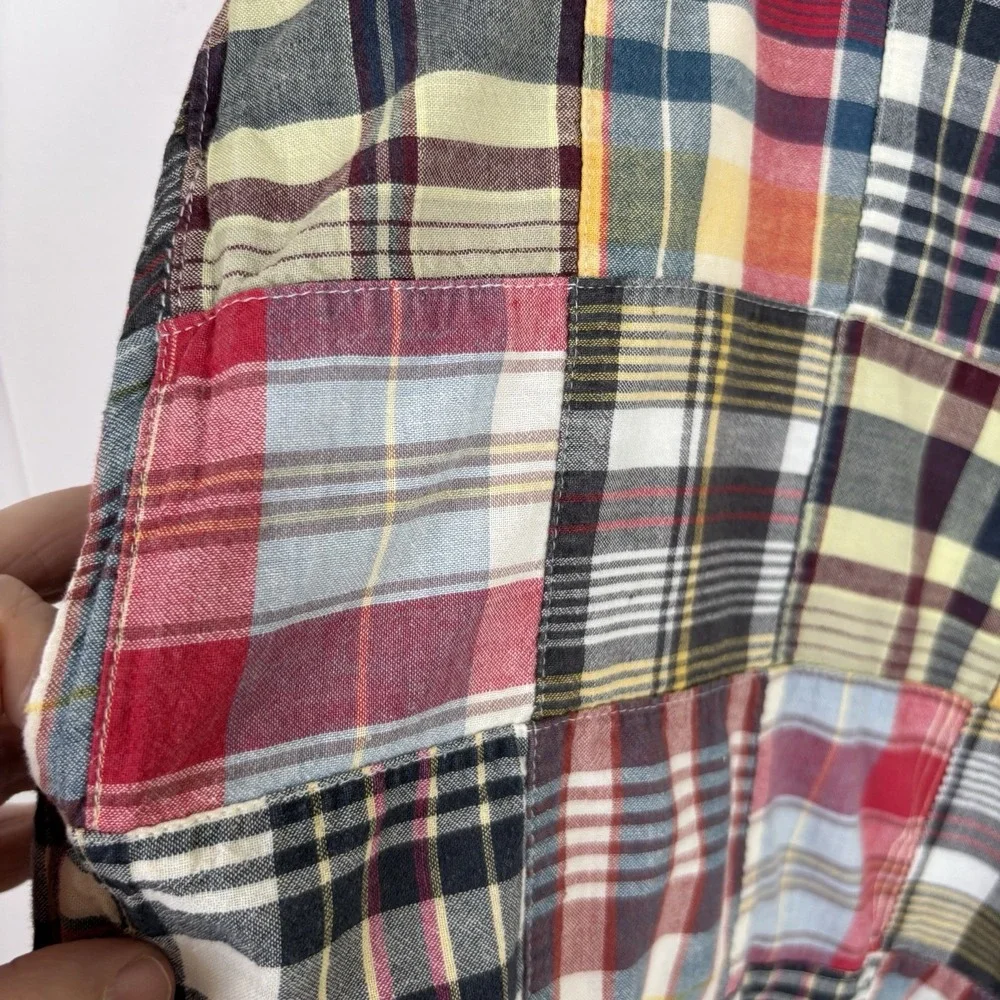 Vintage Snake Eyes Players Colorful Madras Plaid Patchwork Golf Shorts‎ Size 36